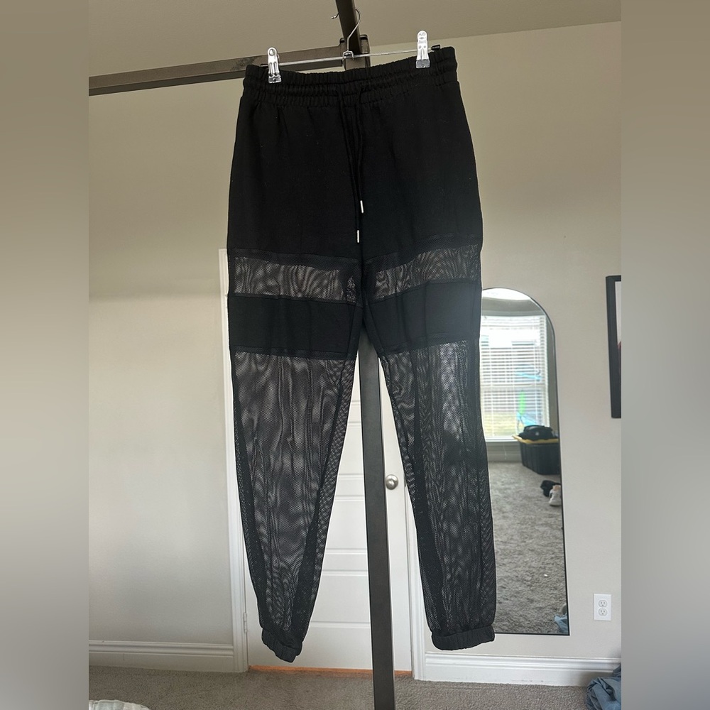 Forever 21 Black Mesh Joggers